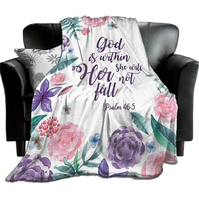 God is Within Her Blankets Bible Verse Blanket Spiritual Gifts for