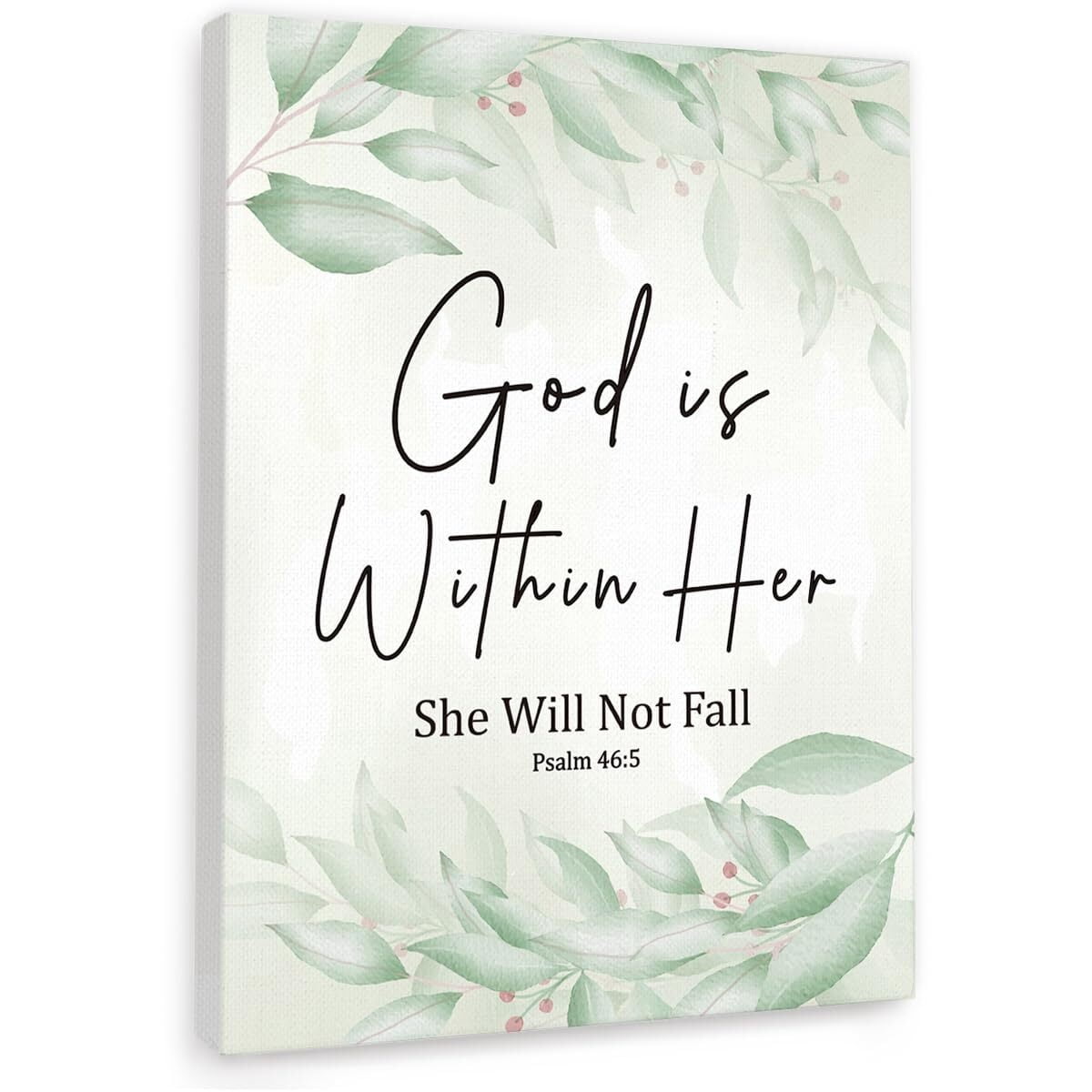 God is Within Her She Will Not Fall Inspirational Bible Verse Canvas ...