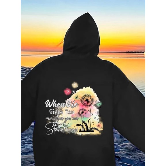 God Works For Good Print 1 Side Hoodie S-5Xl Pocket Fall Winter