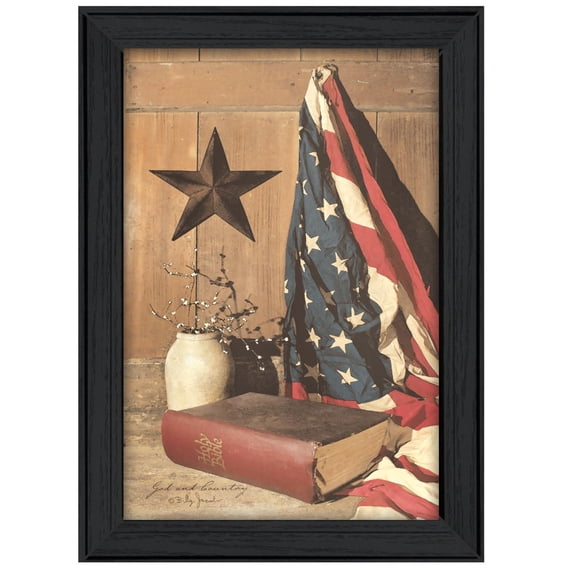 TrendyDecor4U God And Country By Billy Jacobs Printed Wall Art BJ175-405