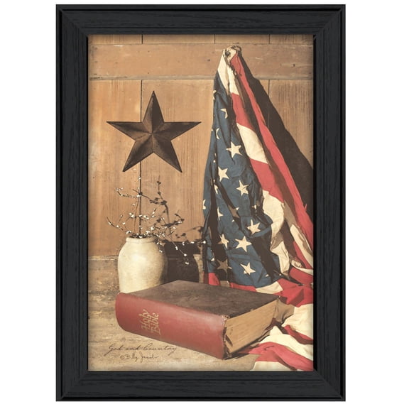 TrendyDecor4U God And Country By Billy Jacobs Printed Wall Art BJ175-405