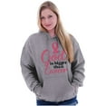 thumbnail image 1 of God is Bigger Than Cancer BCA Ribbon Women Plus Size Graphic Pullover Hoodie Brisco Brands 2X, 1 of 4