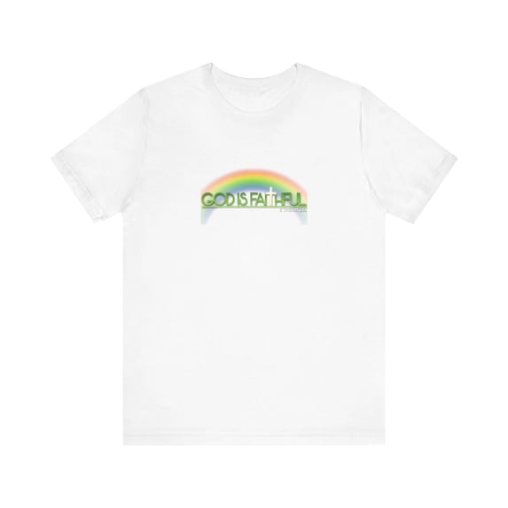 God is Faithful Men’s Unisex Jersey Short Sleeve Tee