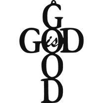 God is Good Cross - Metal Wall Art