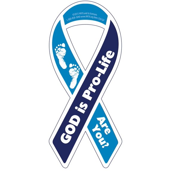 God is Pro-Life, Ribbon Pro-Life Magnet