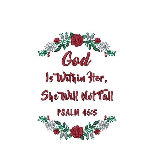 God is Within Her Embroidery America Premium Flour Sack Towel