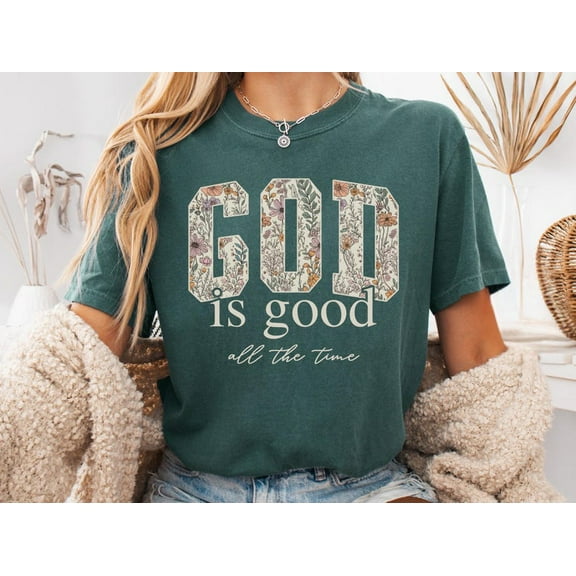 God is good Christian shirt, Religious T-shirt for women, Bible verse shirt gift