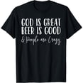 thumbnail image 1 of God is great beer is good and people are crazy T-Shirt, 1 of 4