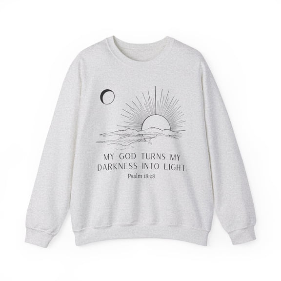 God is the Light Sweatshirt, Christian Sweatshirt Religious Faith Shirt