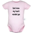 thumbnail image 1 of God knew my heart needed you Funny Rompers For Babies, Newborn Baby Unisex Bodysuits, Infant Jumpsuits, Toddler 0-24 Months Kids One-Piece Oufits (Pink, 6-12 Months), 1 of 4