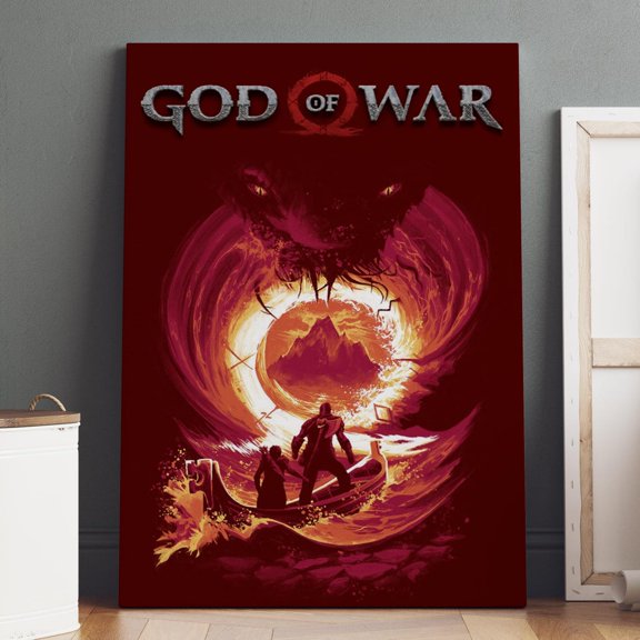 God of War Kratos & Arteus Game Art Decor V1, Unframed Poster