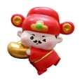 thumbnail image 1 of God of Wealth Figurine, SSNTSY Resin Caishen Statue, Cute 3D Craft Sculpture for Office Desk, Car Dashboard, Indoor Spring Festival Decor, 1 of 4