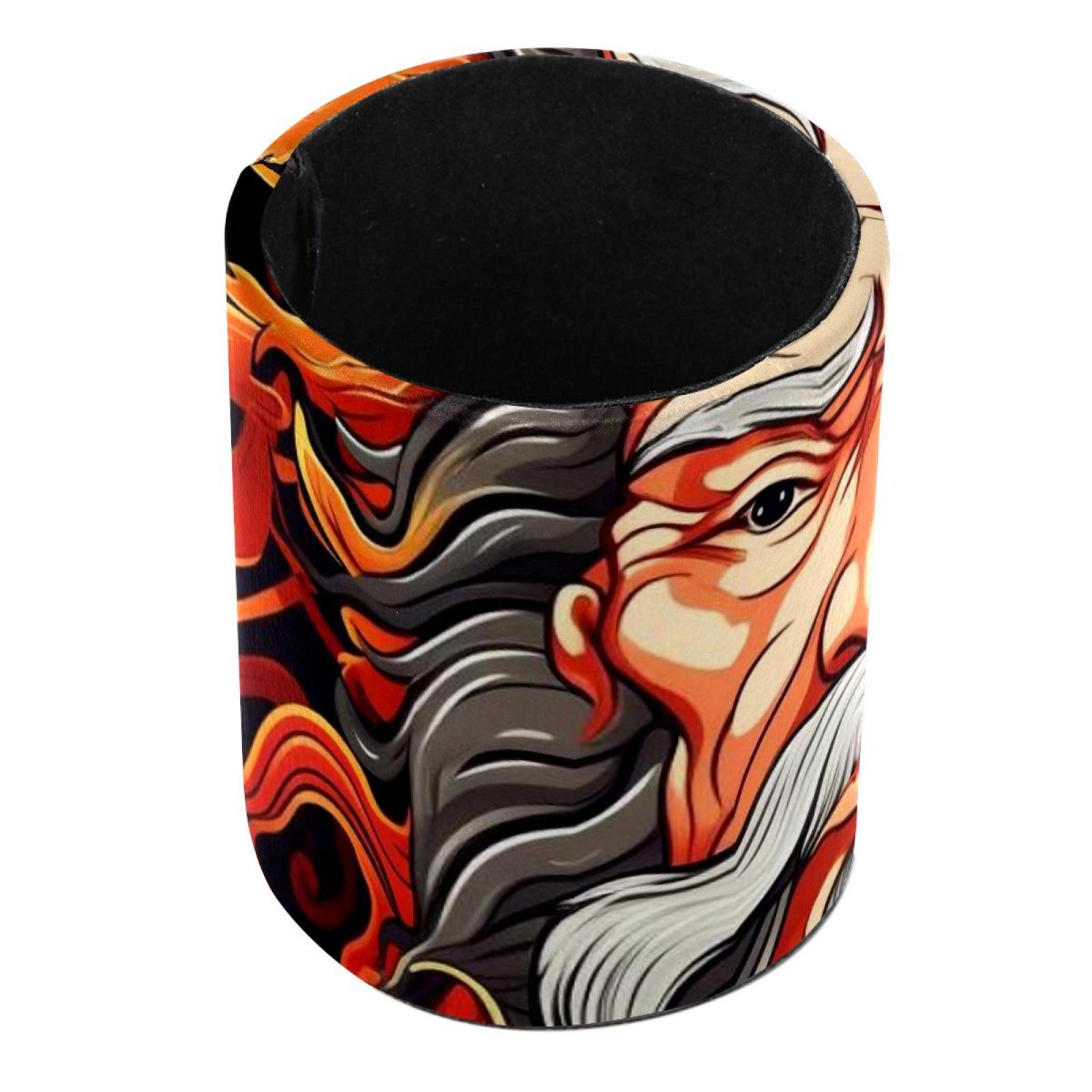 God Of Wealth Pen Holder Organizer Pencil Holder - Pvc Leather 