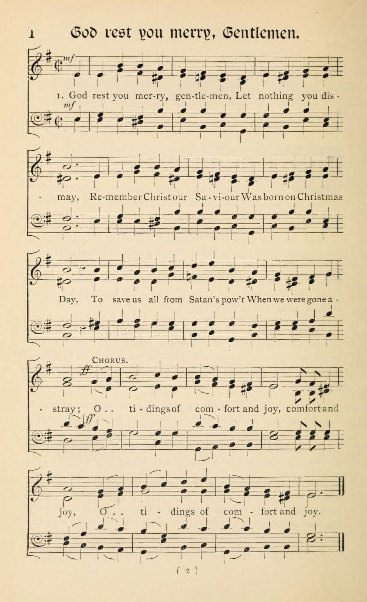 God rest you Merry Gentlemen 1 Traditional Christmas Carols New & Old 1850 Canvas Art - (18 x 24)