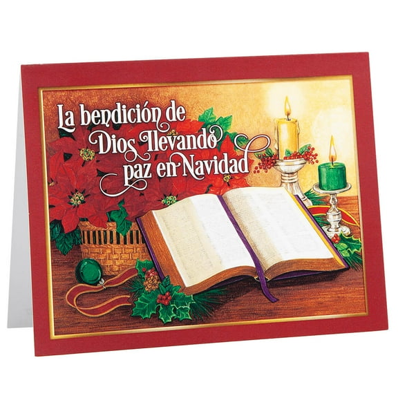 God's Blessing Spanish Language Christmas Card Set of 20