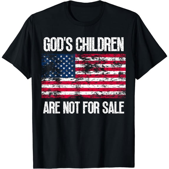 God's Children Are Not For Sale American flag T-Shirt
