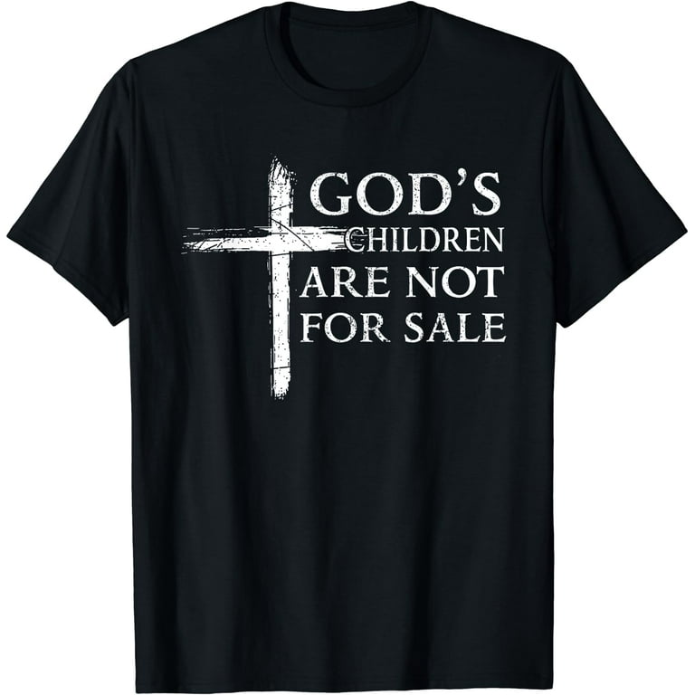 God s Children Are Not For Sale Cross Christian T Shirt Black Large Walmart