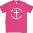 thumbnail image 1 of God's Children Are Not For Sale T-Shirt Quote Anti Trafficking Christian Cross - Pink, 4XL, 1 of 1