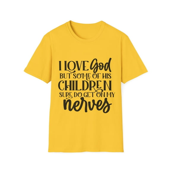 God's Children Humor Graphic Novelty Nerves Tees