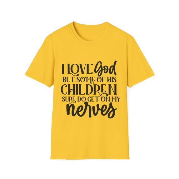 God's Children Humor Graphic Novelty Nerves Tees