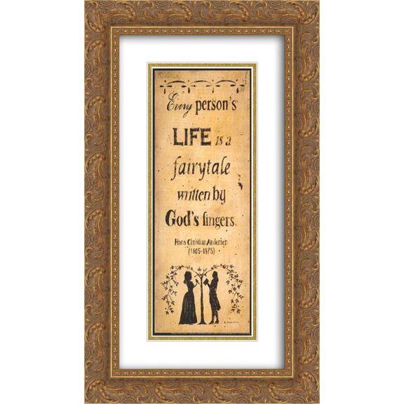 God's Fairytale 2x Matted 8x14 Gold Ornate Framed Art Print by Donna Atkins