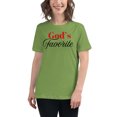 thumbnail image 1 of God’s Favorite Women’s T-Shirt, Religious graphic tees, Women Tshirt Graphic,  Women T Shirts Short Sleeve  (Leaf, S), 1 of 6
