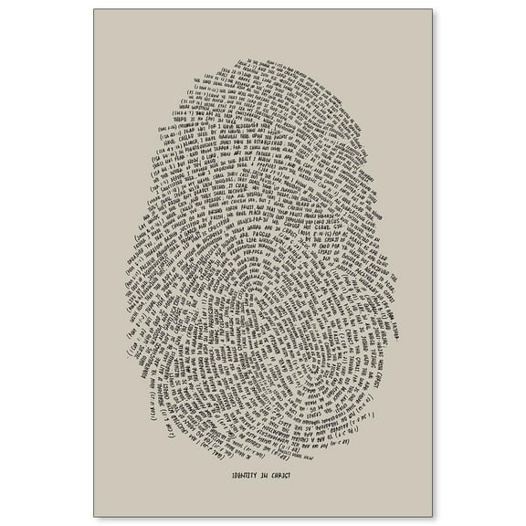 God's Fingerprints Beige Wall Art Christian Thumbprint Jesus Bible Verse Posters Boho Sketch Canvas Prints for Living Room Bedroom Dorm poster