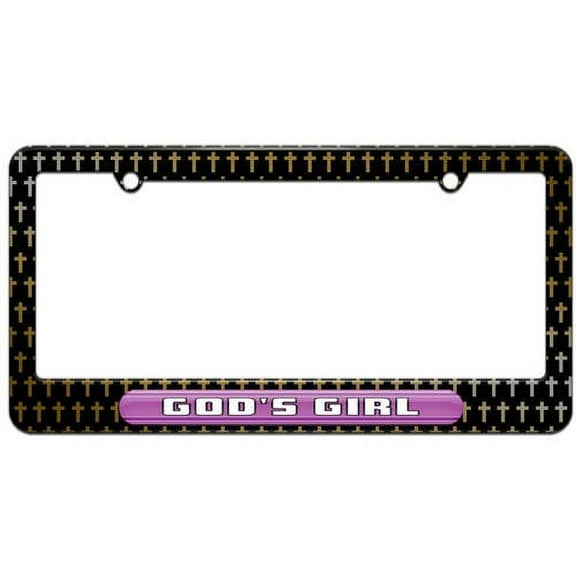 God's Girl, Christian Religious License Plate Tag Frame, Multiple Colors