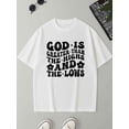 thumbnail image 1 of God's Greater for men 180G 100% Cotton white Fashion Unisex Shirt Short Sleeve tshirts Trendy Unisex Shirt Short Sleeve tshirts Vintage Unisex Shirt Graphic tshirts Funny Unisex Shirt Printed tshirts, 1 of 7