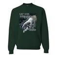 thumbnail image 1 of God's Lending Hand | Mens Inspirational/Christian Crewneck Graphic Sweatshirt, Forest Green, Large, 1 of 3