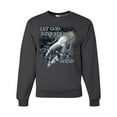 thumbnail image 1 of God's Lending Hand | Mens Inspirational/Christian Crewneck Graphic Sweatshirt, Heather Black, Small, 1 of 1