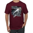 thumbnail image 1 of God's Lending Hand | Mens Inspirational/Christian Graphic T-Shirt, Maroon, X-Large, 1 of 3