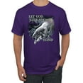 thumbnail image 1 of God's Lending Hand | Mens Inspirational/Christian Graphic T-Shirt, Purple, 4XL, 1 of 3