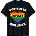 thumbnail image 1 of God's Love Is Fully Inclusive Rainbow Flag Gay Pride Ally T-Shirt, 1 of 3