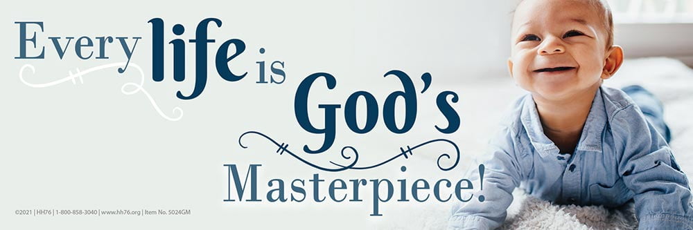 God's Masterpiece Pro-Life Bookmark (Pack of 100)