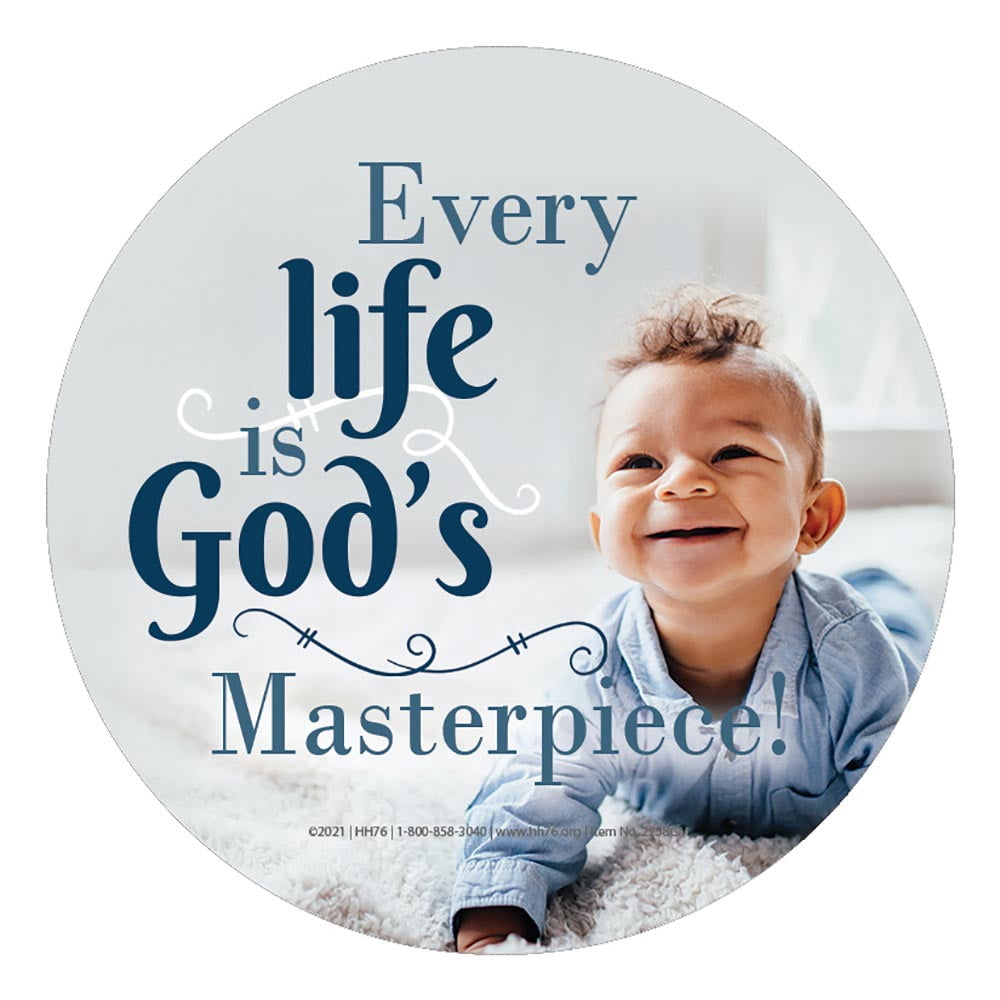 God's Masterpiece Pro-Life Button (Pack of 25)