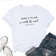 thumbnail image 1 of God's Plan Is Worth The Wait T-Shirt for Women,Christian Faith Graphic Tee, Inspirational Religious Top, 1 of 5