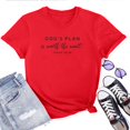 thumbnail image 1 of God's Plan Is Worth The Wait T-Shirt for Women,Christian Faith Graphic Tee, Inspirational Religious Top, 1 of 5