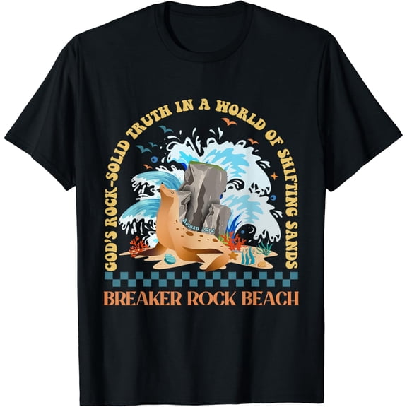 God's Rock-Solid Breaker Rock Beach VBS 2024 Christian T-Shirt mens t shirt,black,women,funny,misfits,men,journey