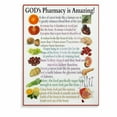 thumbnail image 1 of God's pharmacy is amazing! Healthy eating body art poster wall art poster for bedroom living room decoration, 1 of 1