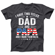 GodMerch Funny Dad Grandpa Classic American Graphic Tee Black Tee, Gift for Fathers Day 2026