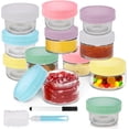 thumbnail image 1 of Godance [12 Pack] Salad Dressing Container To Go, 2.7 oz Glass Small Condiment with Lids, Dipping Sauce Cups Set,  Leakproof Reusable Sauce Containers for Dipping, Ketchup, Jam, Lunch Box, Work Trip, 1 of 8
