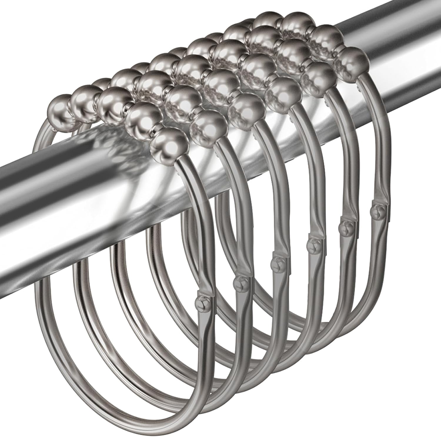 Godance 24 PCS Wide Shower Curtain Hooks, Rust Proof Stainless Steel ...