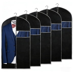 Godance 5 Pack 40-inch Suit Bag, Garment Bags for Hanging Clothes with Zipper and Visible Transparent Window, Suit Bags for Closet Storage Suits,T-shirts, Jackets and Coats