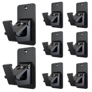 Godance 8PCS 3M Adhesive No Drill Curtain Rod Brackets - Heavy Duty 30LB Curtain Rod Holders for Bathroom Bedroom Kitchen, Universal Damage-Free Window Rod Hooks with Nail-Free Installation