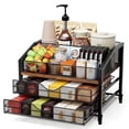 thumbnail image 1 of Godance Coffee Bar Organizer for Countertop, Metal & Wood Coffee Station with Sliding Drawers & K-Cup Holder | Multi-Level Storage Rack for Coffee Pods, Syrup Bottles, Cups, Stirrers & Tea Bags, 1 of 8