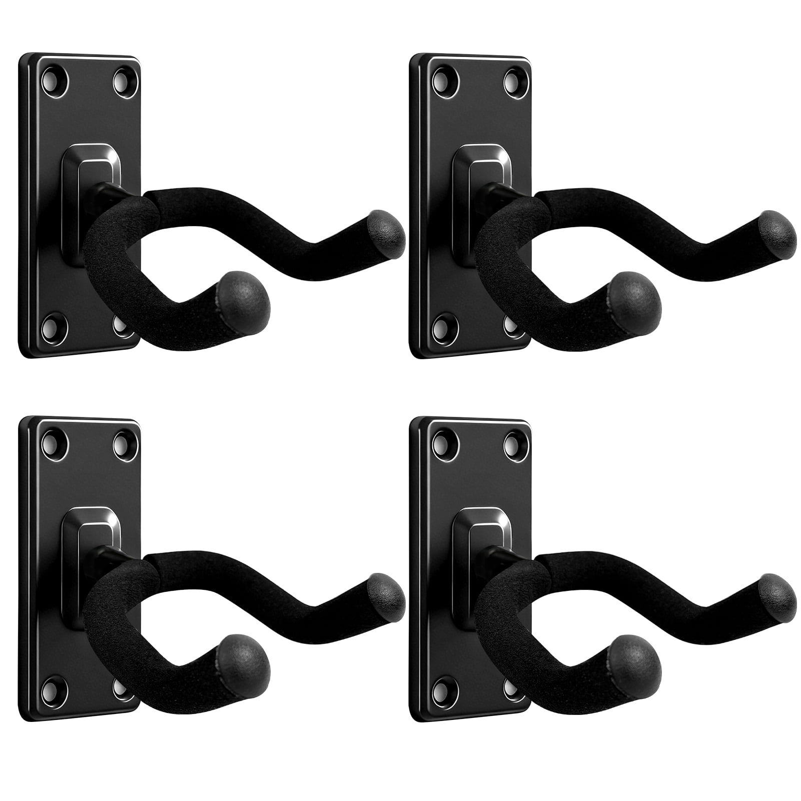 Godance 4 Pack Guitar Wall Mount, U-Shaped Guitar Hanger, Rotatable Guitar Wall Hangers with Protective Foam, Sturdy Guitar Holder Hook Stand Wall for Acoustic,