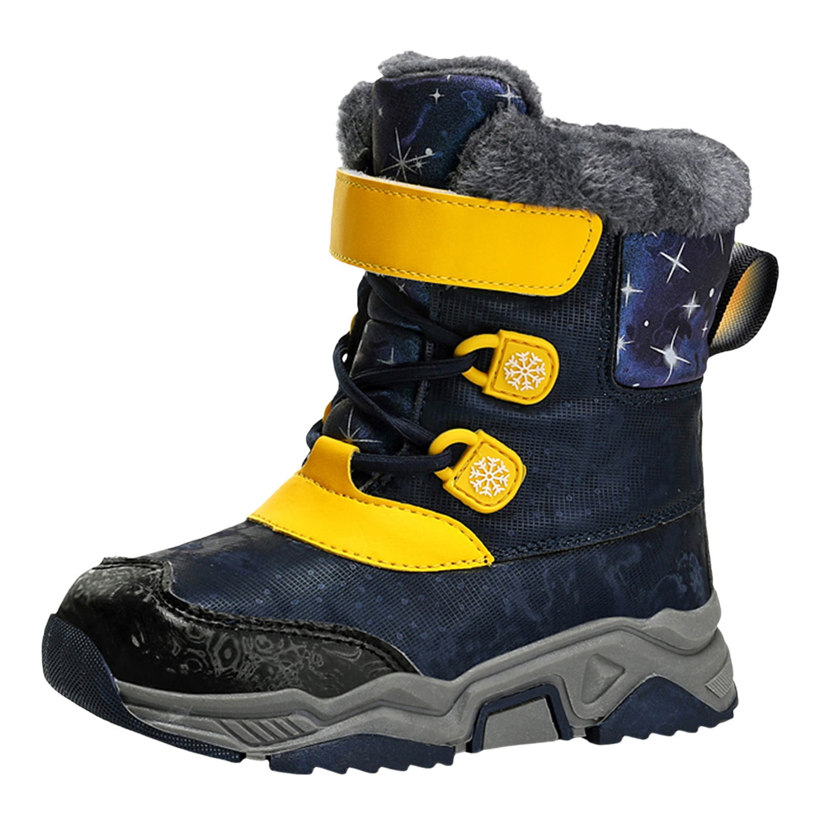 Godathe Biker Boots Kids Childrens Work Boots Girls Boys Padding Dark Blue Boots 32