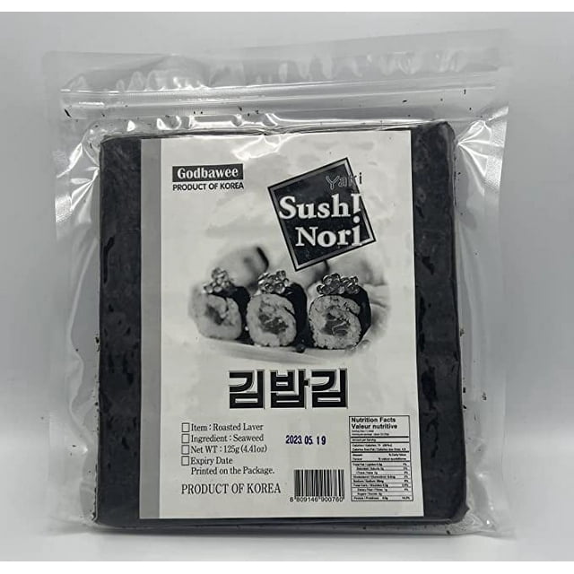 Godbawee Daechun Roasted Seaweed Sushi Nori (50 Full Sheets), Premium