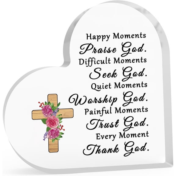 To My Godchild Gift Baptism Gift for Daughter Son Acrylic Sign Gift Godson Gift from Godmother Christening Gift for Child Heart Shaped Acrylic Decor First Communion Gift Inspirational Religious Gift